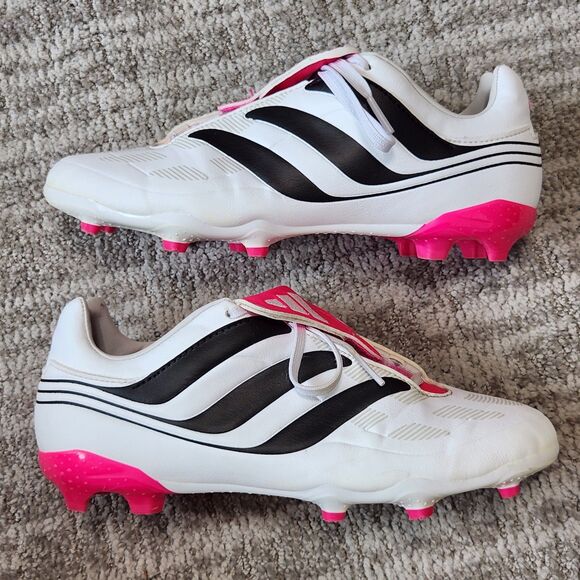 Adidas youth Predator Precision.3 FG soccer cleats white black pink size 6 - Picture 5 of 10
